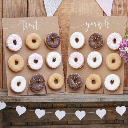 Rustic Kraft Donut Wall (2 τεμ)
