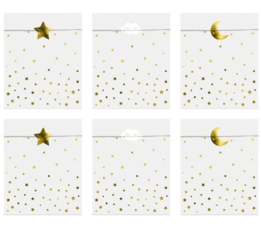 Σακουλίτσες με αυτοκόλλητο Little Star (6 τεμ)
