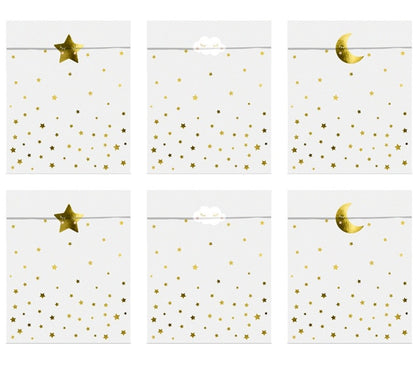 Σακουλίτσες με αυτοκόλλητο Little Star (6 τεμ)