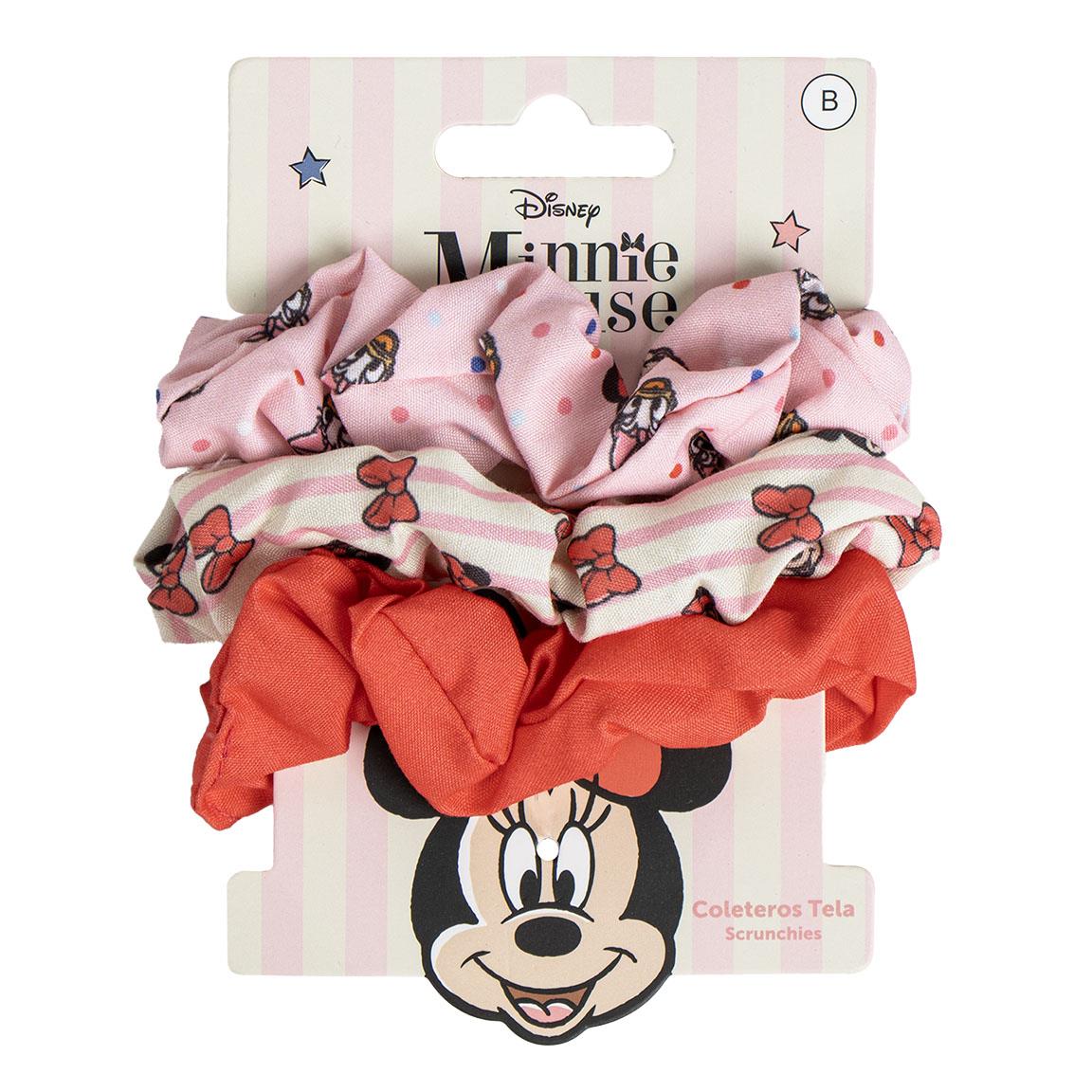 Scrunchies μαλλιών Minnie Mouse κόκκινη (3 τεμ)