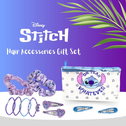 Σετ αξεσουάρ μαλλιών Stitch σε τσαντάκι (11 τεμ)