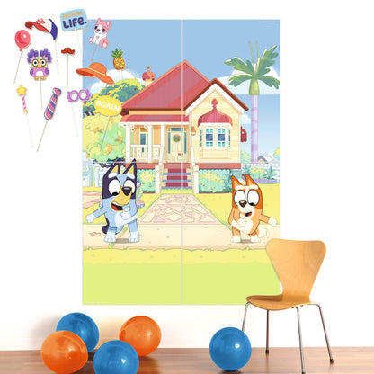 Σετ Αφίσα με Photo booth Props - Bluey