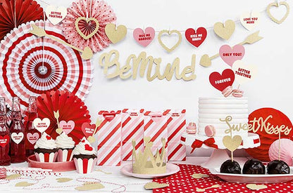 Σετ χάρτινες βεντάλιες "Sweet Love" (3 τεμ)