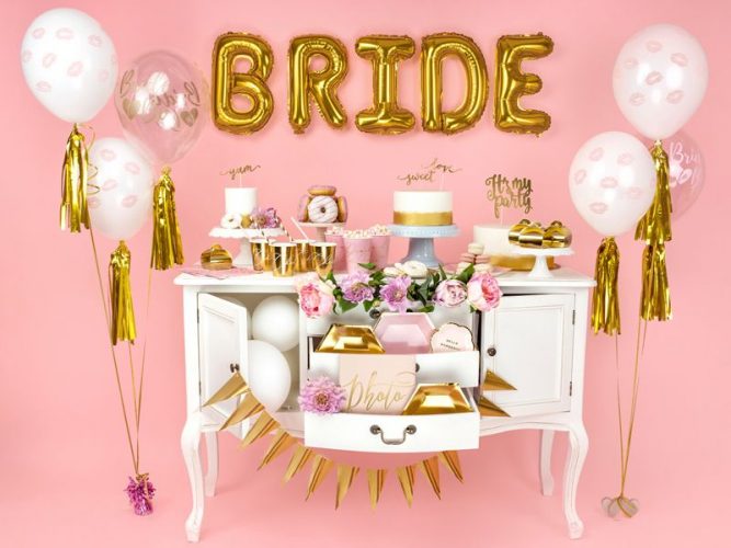 Σετ Διάφανα με ροζ Μπαλόνια Bride to Be (6 τεμ)