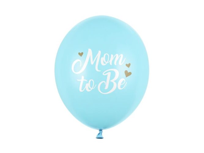 Σετ γαλάζια μπαλόνια "Mom to Be" (6 τεμ)