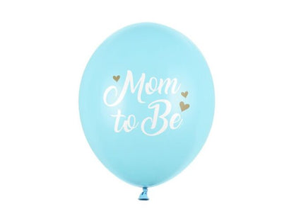 Σετ γαλάζια μπαλόνια "Mom to Be" (6 τεμ)
