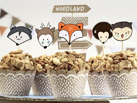 Σετ για cupcake Ζώα Δάσους Woodland (6 τεμ)