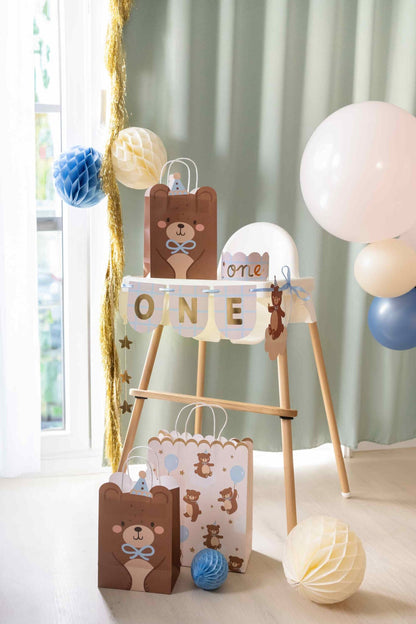 Σετ Γιρλάντα και Στέμμα 1st Birthday Αρκουδάκι (2 τεμ)