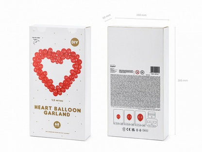 Σετ κατασκευής μπαλονιών - Κόκκινη Καρδιά 1.5m