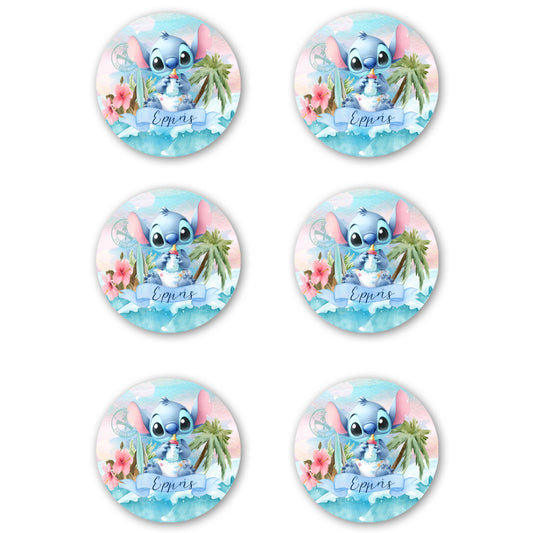 Σετ κονκάρδες Stitch (6 τεμ)