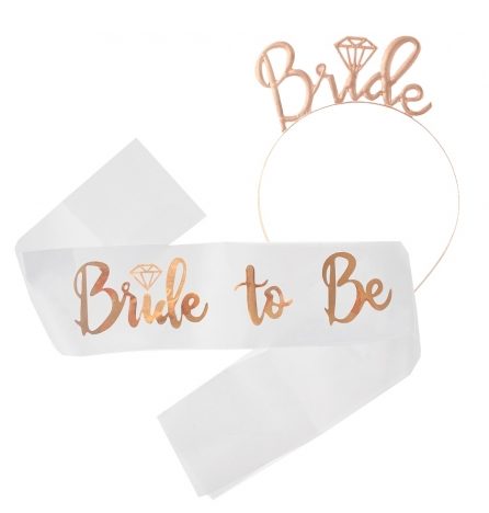 Σετ Κορδέλα και Στέκα Bride to Be (2 τεμ)