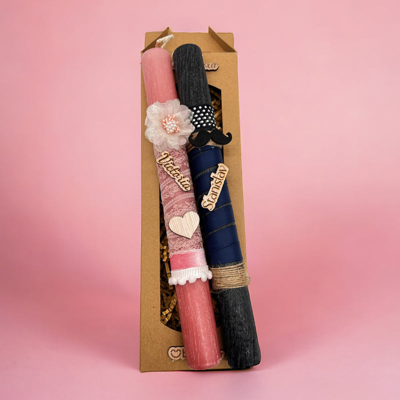 Σετ Λαμπάδες Αρωματικες για Ζευγάρι Elegant