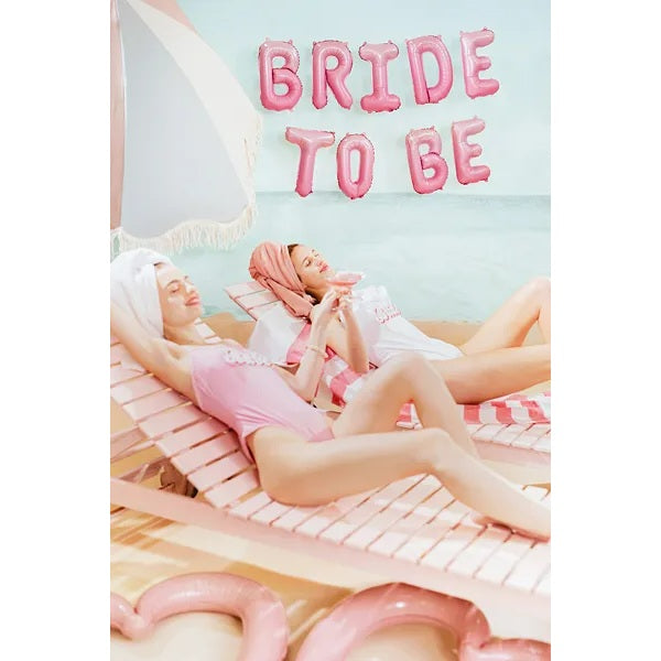 Σετ Μπαλόνια "Bride to be" ροζ όμπρε (9 τεμ)
