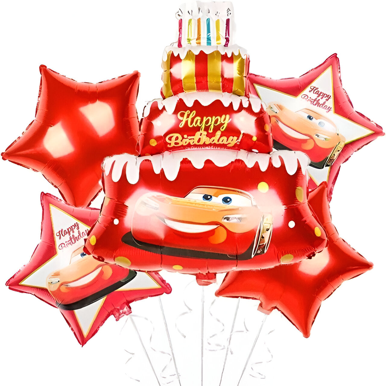 Σετ μπαλόνια Γενεθλίων Cars (5 τεμ)