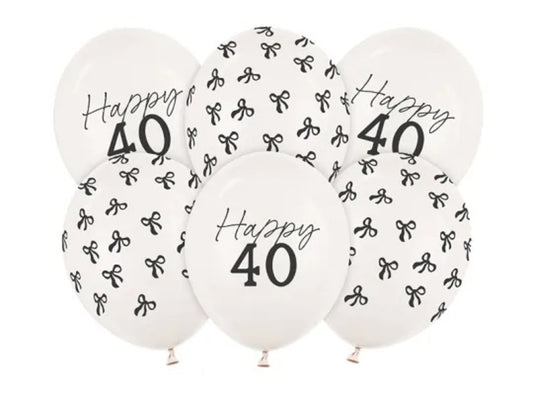 Σετ Μπαλόνια Happy 40 (6 τεμ)