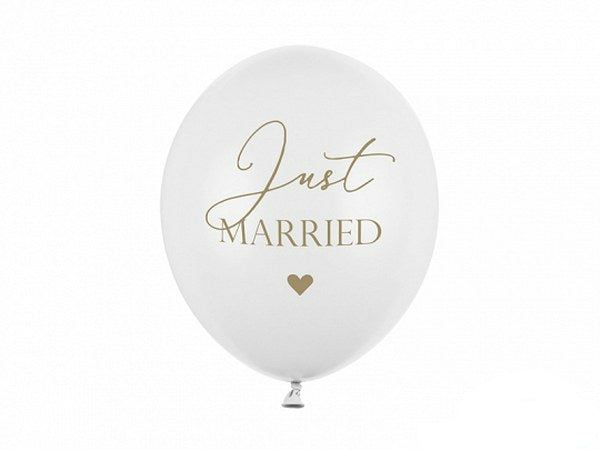 Σετ μπαλόνια Just Married (6 τεμ)