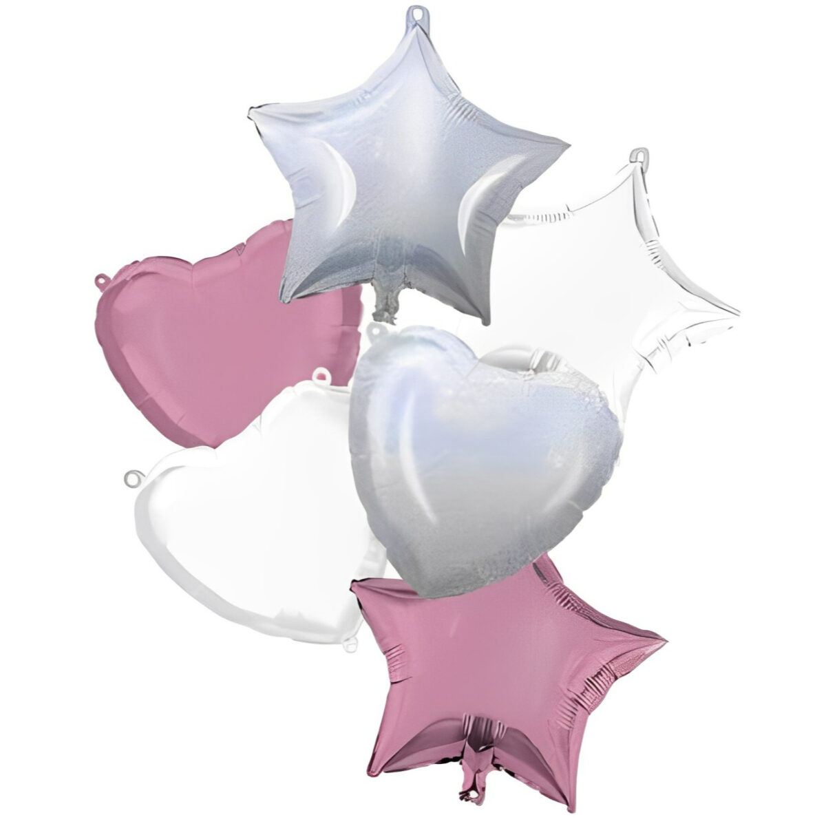 Σετ μπαλόνια Καρδιές και Αστέρια (6 τεμ)