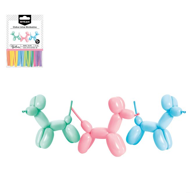 Σετ Μπαλόνια Κατασκευής Παστέλ Χρώματα (15 τεμ)