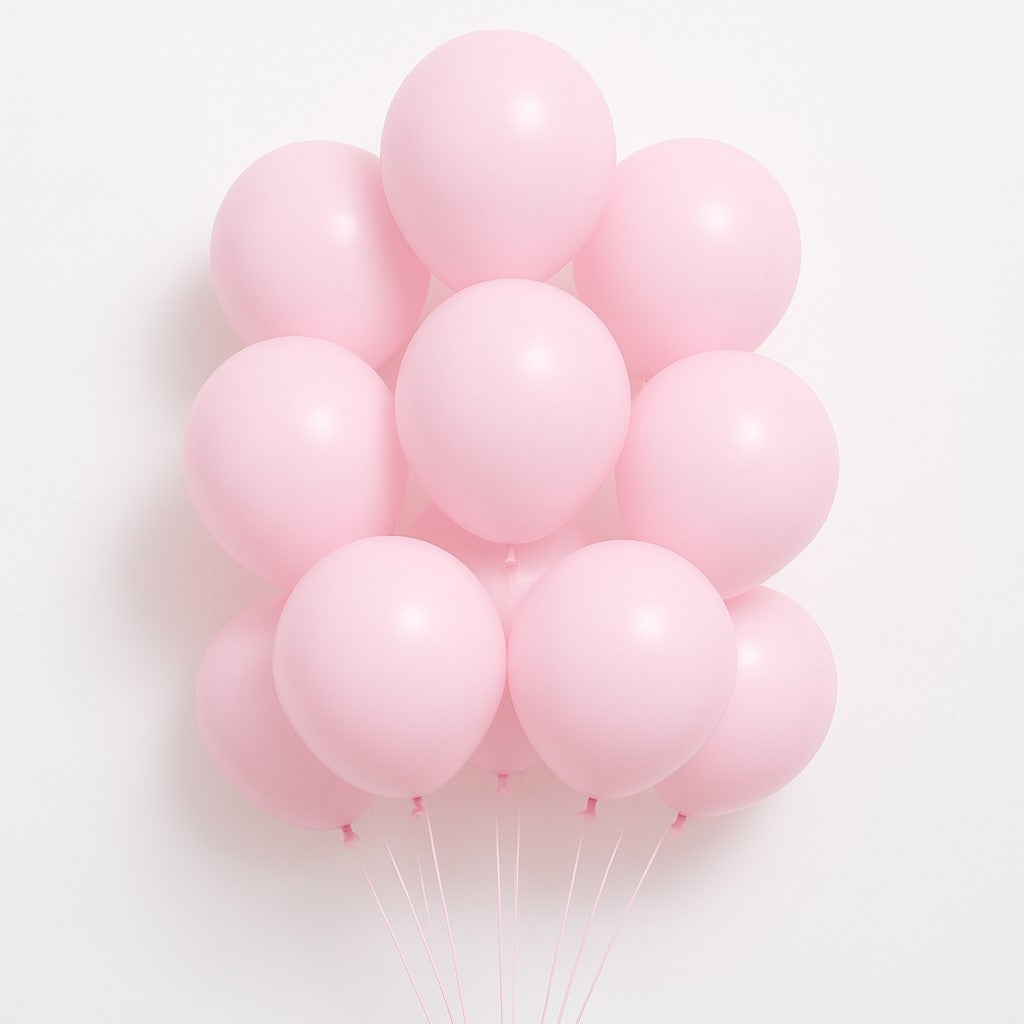 Σετ Μπαλόνια - Παστέλ Baby Pink Χρώμα (12 τεμ)