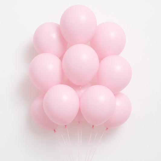 Σετ Μπαλόνια - Παστέλ Baby Pink Χρώμα (12 τεμ)