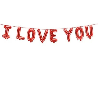 Σετ μπαλόνια φράση "I LOVE YOU"