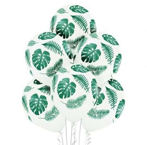 Σετ μπαλόνια Τροπικά Φύλλα (6 τεμ)