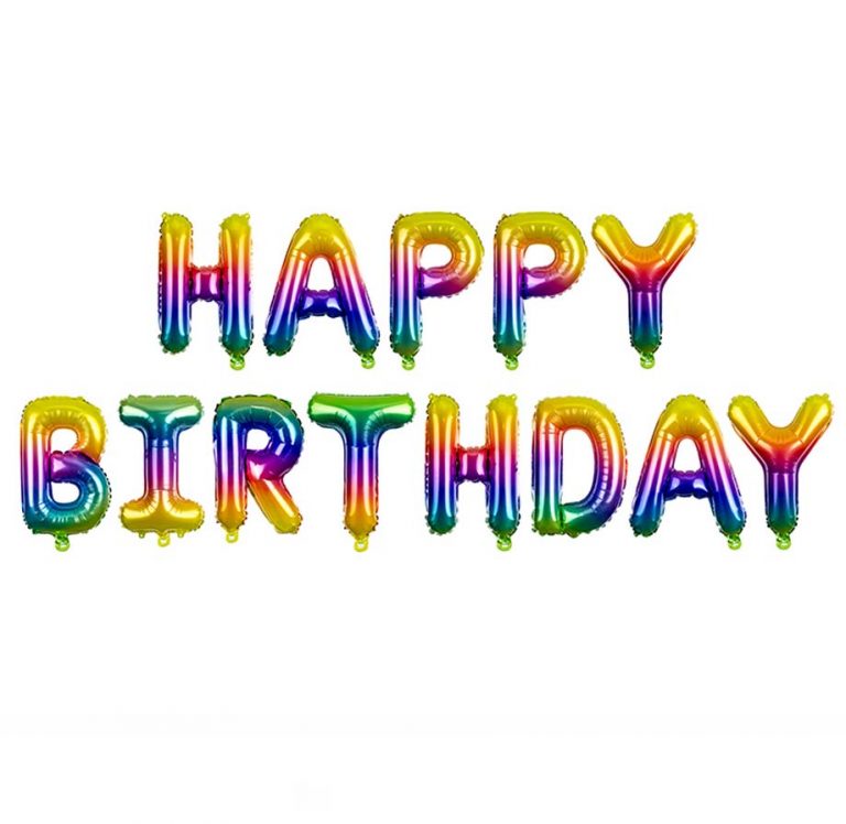 Σετ μπαλονιών "Happy Birthday" Rainbow (13 τεμ)