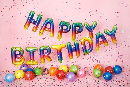 Σετ μπαλονιών "Happy Birthday" Rainbow (13 τεμ)