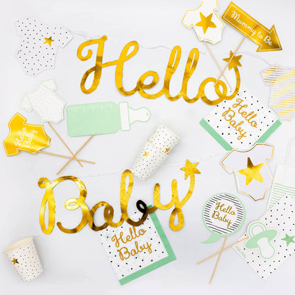 Σετ PhotoBooth Props  - Hello Baby (10 τεμ)