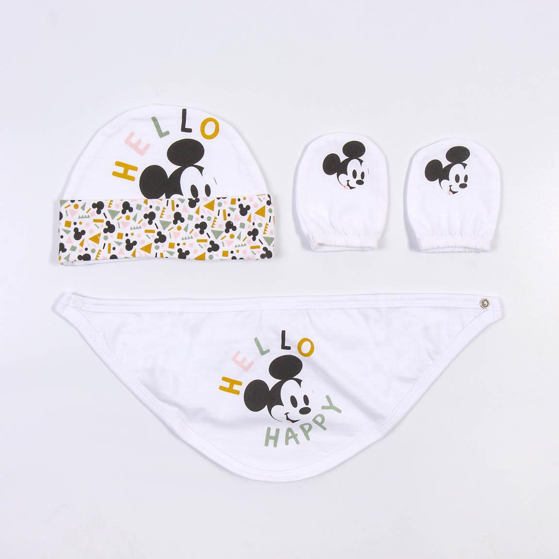 Σετ ρουχαλάκια νεογέννητου Mickey Happy (4 τεμ)