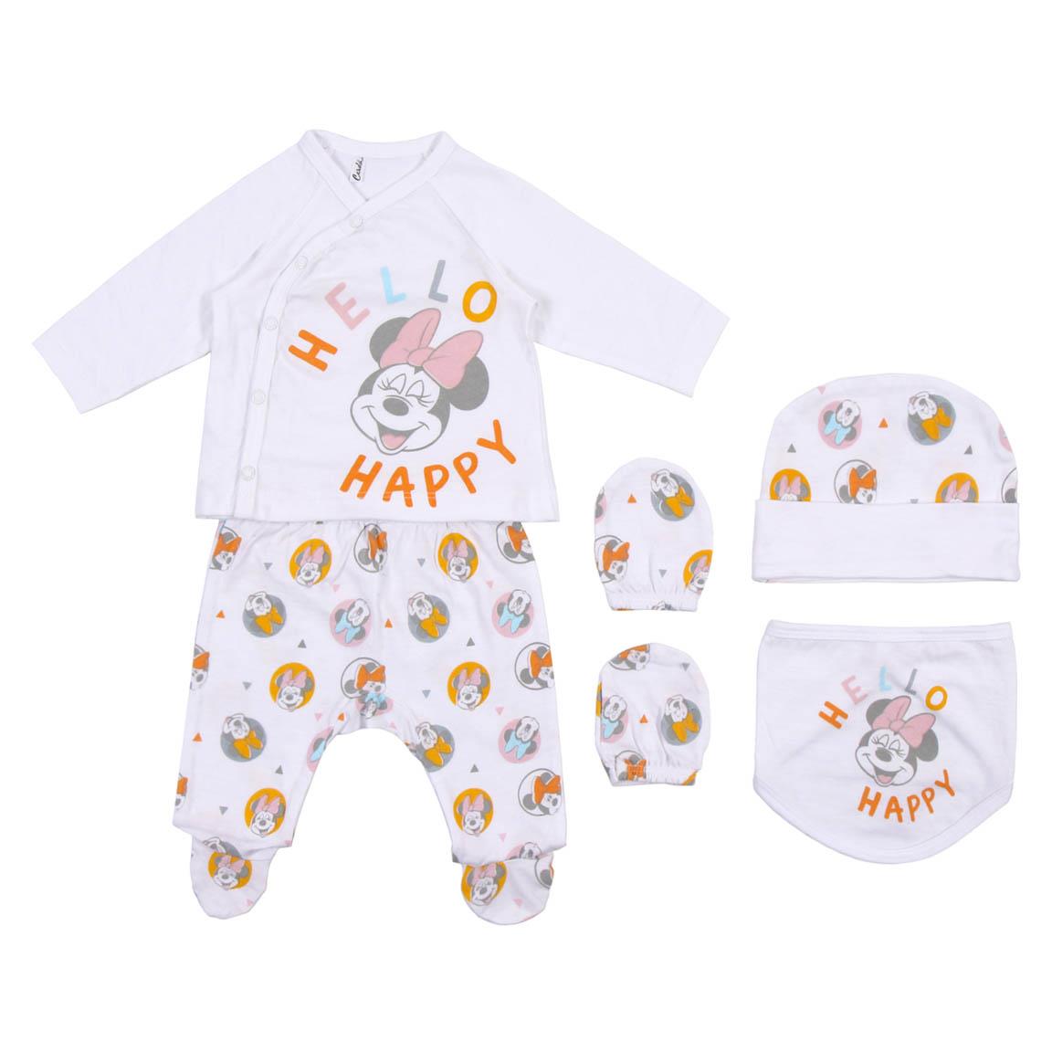 Σετ ρουχαλάκια νεογέννητου Minnie Happy (4 τεμ)