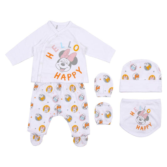 Σετ ρουχαλάκια νεογέννητου Minnie Happy (4 τεμ)