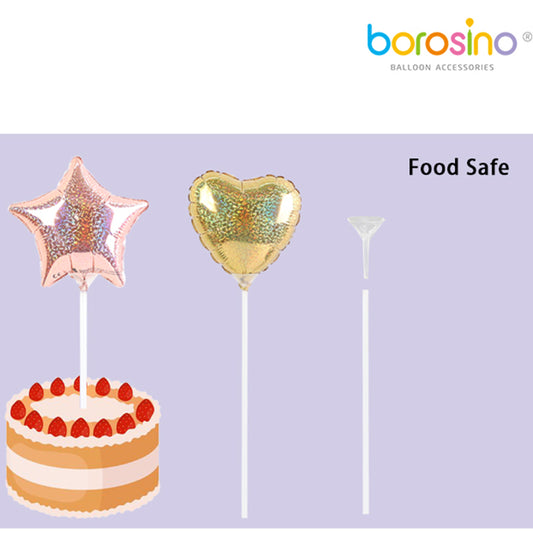 Στηρίγματα με διάφανο καπάκι για μπαλόνια (100 τεμ)