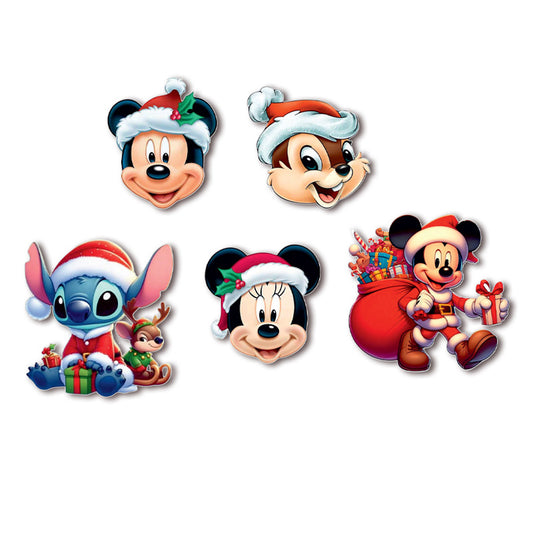 Σετ Χριστουγεννιάτικα Ξύλινα Διακοσμητικά Disney (10 τεμ)