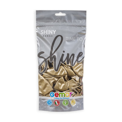 Shiny Χρυσά Λάτεξ Μπαλόνια (5 Τεμ)