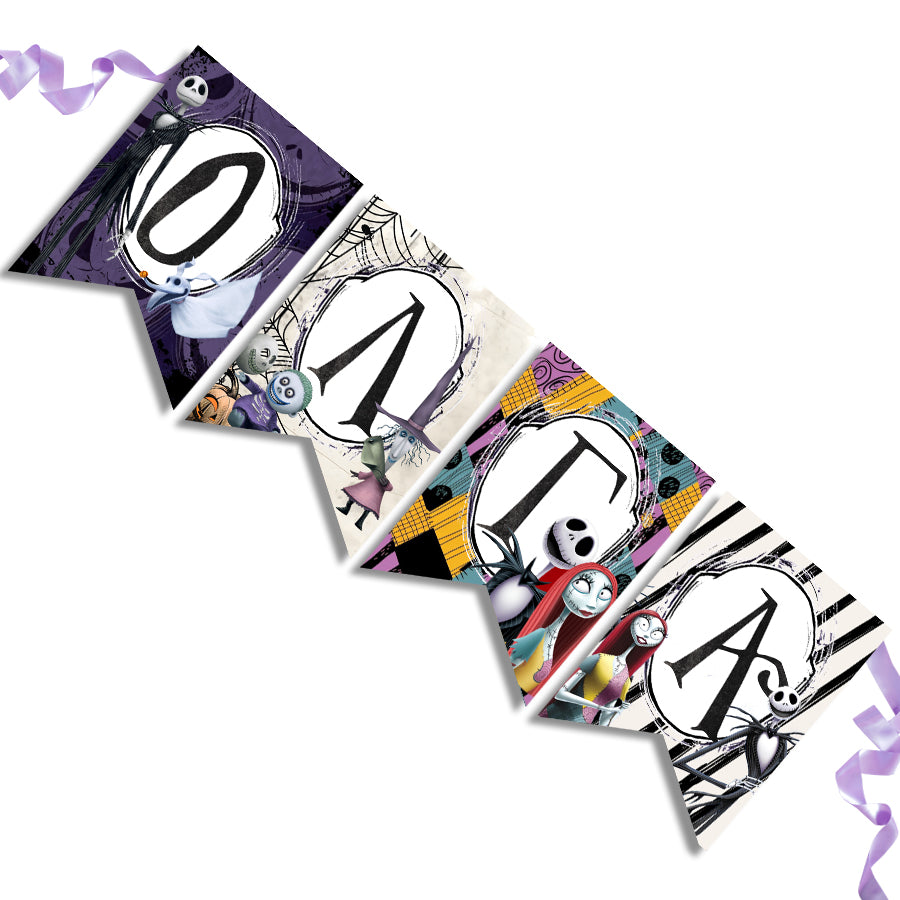 Σημαιάκια με όνομα - Nightmare Before Christmas