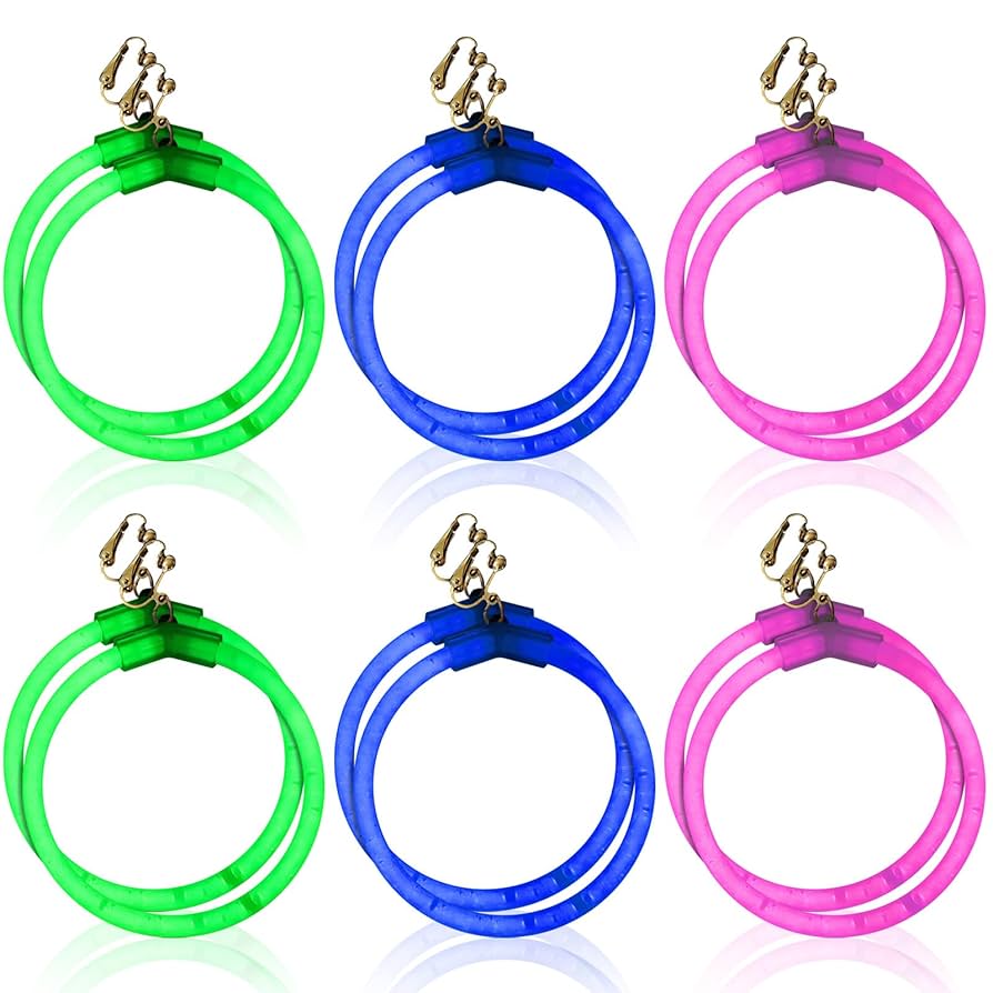 Σκουλαρίκια κρίκος που φωσφορίζουν