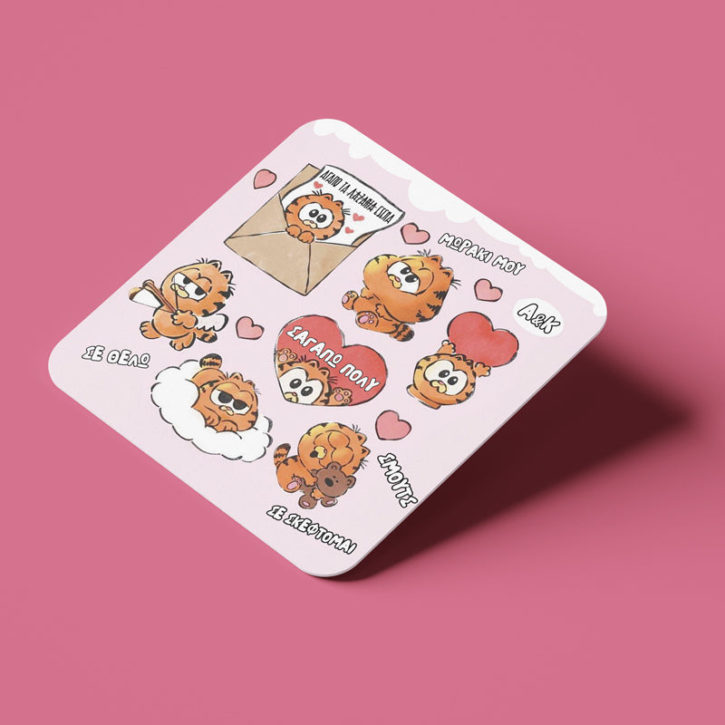 Σουβέρ Αγίου Βαλεντίνου από φελλό - baby Garfield