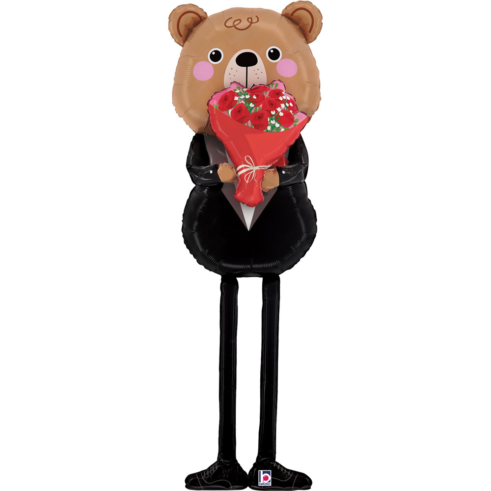 Μπαλόνι Αρκουδάκι με Λουλούδια – Love