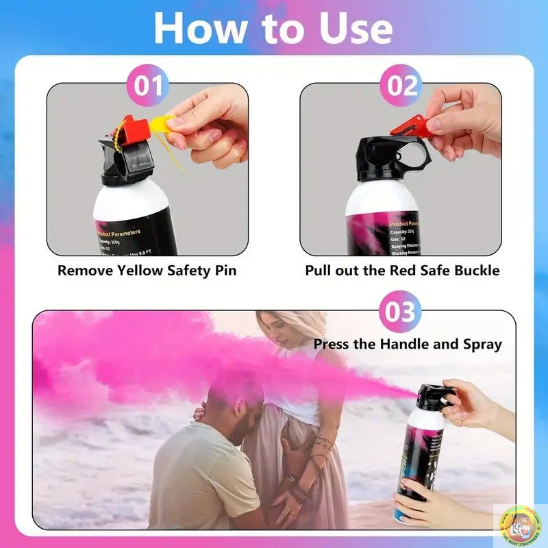 Spray για Gender Reveal Ροζ (350ml)