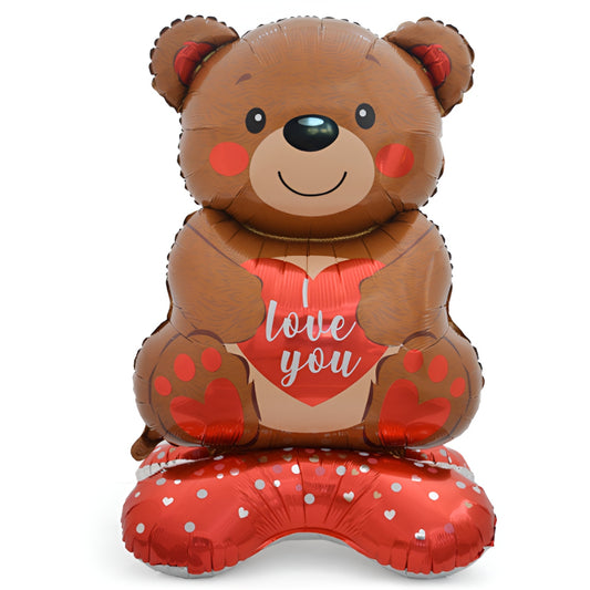 Standing Μπαλόνι Αρκουδάκι καφέ I Love you