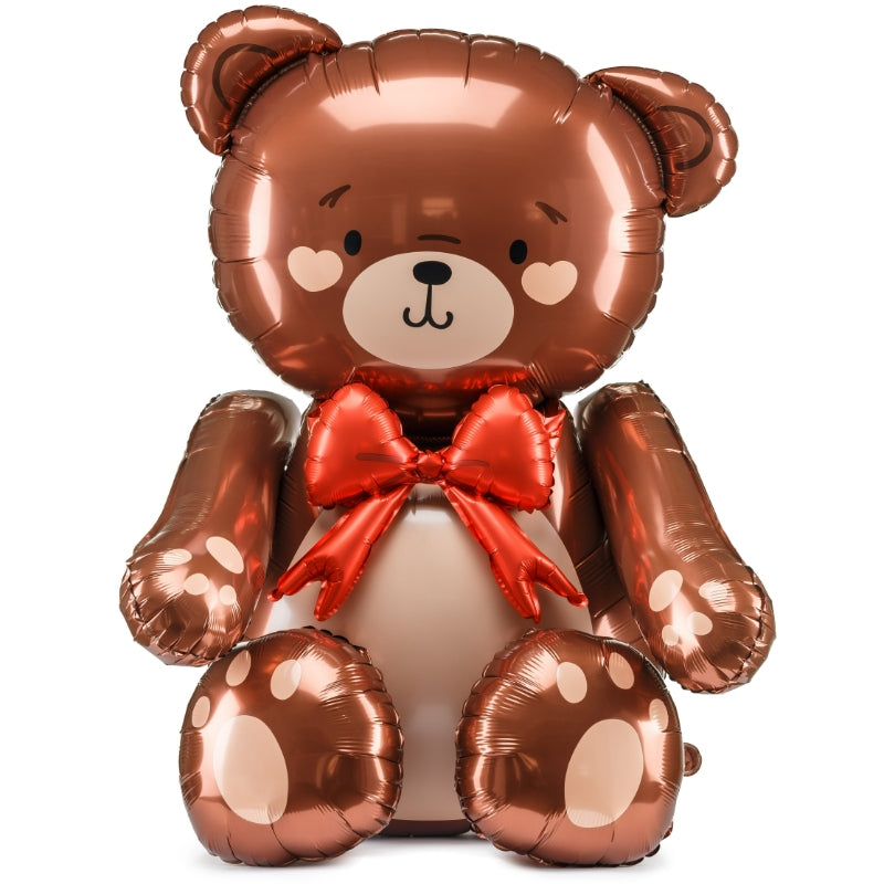 Standing Μπαλόνι Αρκουδάκι με κόκκινο φιόγκο