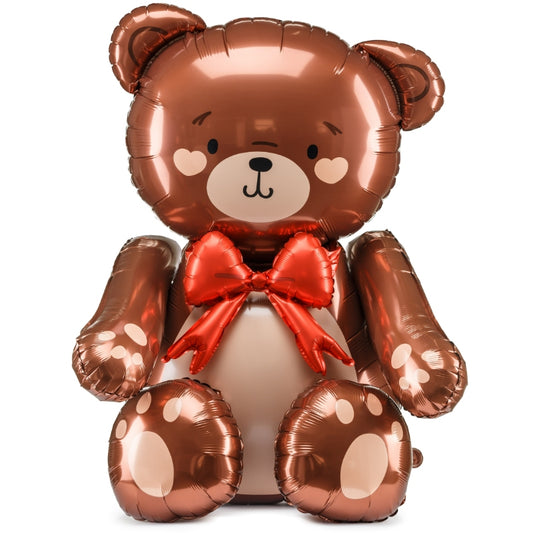 Standing Μπαλόνι Αρκουδάκι με κόκκινο φιόγκο