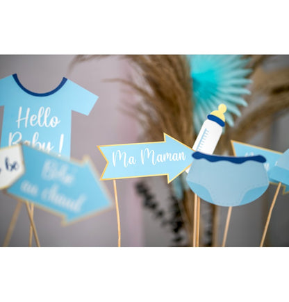 Στικάκια PhotoBooth Baby Shower Boy (11 τεμ)