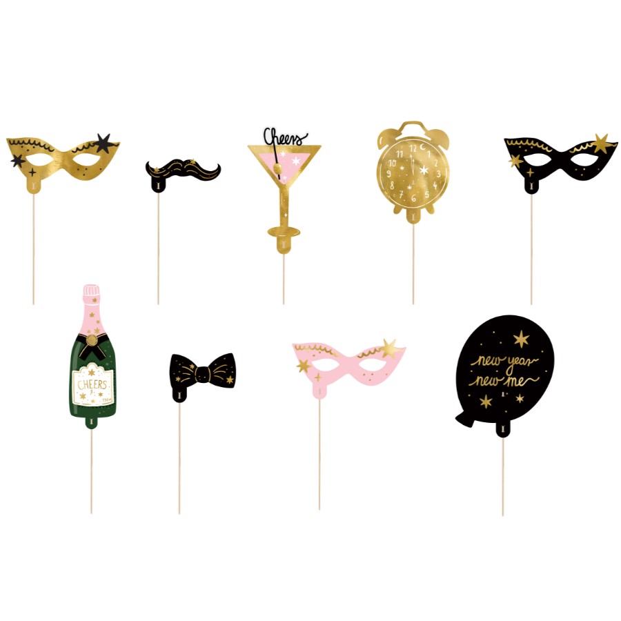 Στικάκια PhotoBooth New Year (9 τεμ)