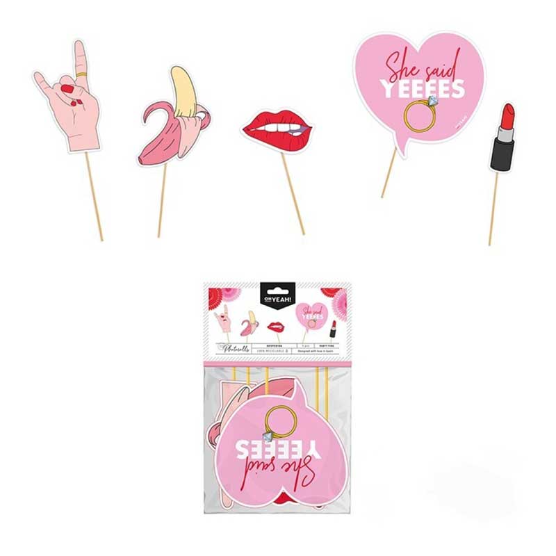 Στικάκια Photobooth “She said Yes!” (5 τεμ)