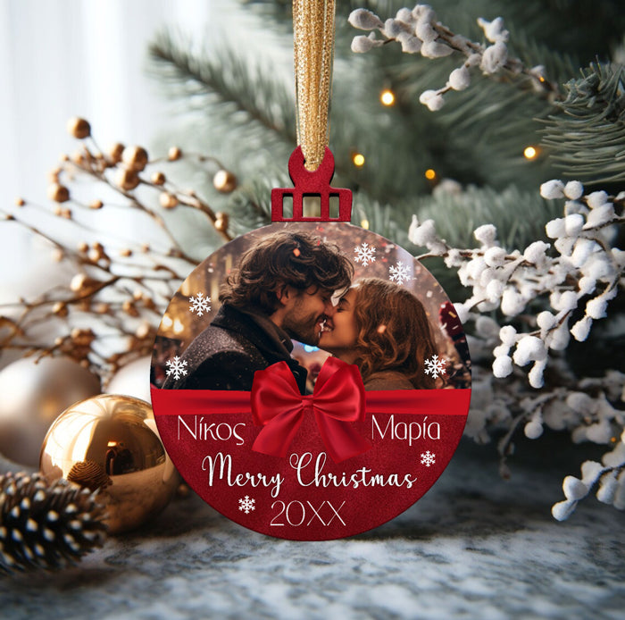 Στολίδι με φωτογραφία - Merry Christmas