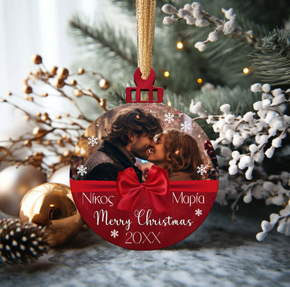 Στολίδι με φωτογραφία - Merry Christmas