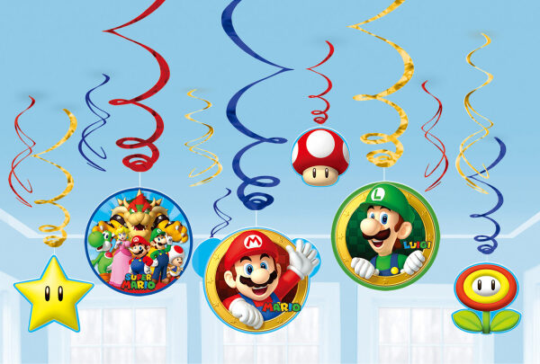 Swirl Διακοσμητικά Oροφής Super Mario (12 τεμ)