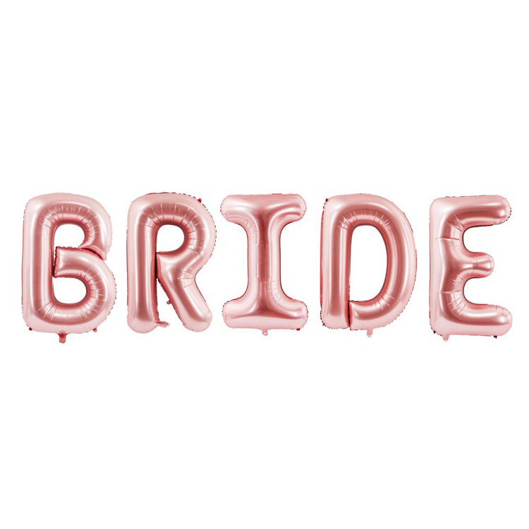 Τεράστια ροζ-χρυσό μπαλόνια Bride (5 τεμ)